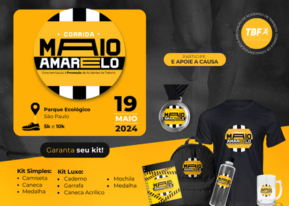 Imagem de divulgação do Corrida Maio Amarelo