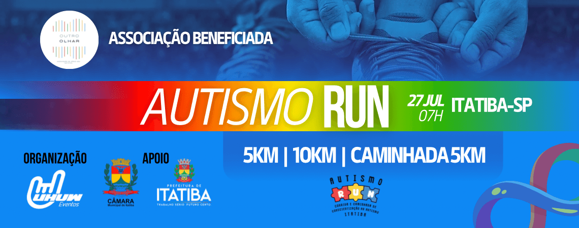 Imagem de divulgação do Corrida Autismo Run - Itatiba