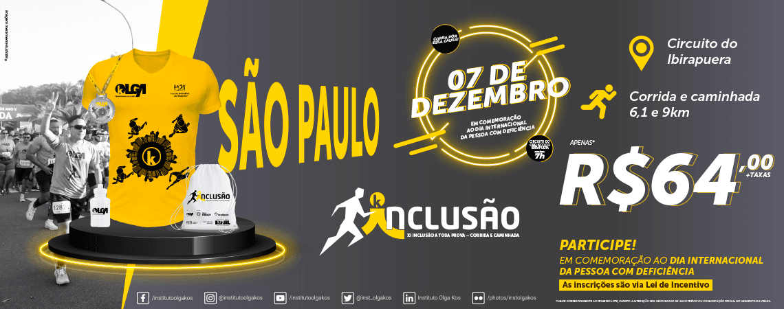 Imagem de divulgação do Xi Inclusão A Toda Prova - Corrida E Caminhada Pela Inclusão